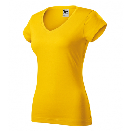 16204 Tričko dámske Fit V-neck žltá - 