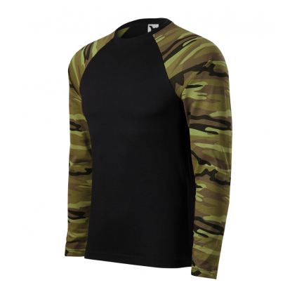 16634 Tričko unisex Camouflage LS camouflage green - 