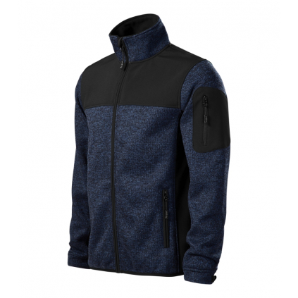 55084 Softshellová bunda pánska Casual knit blue - 