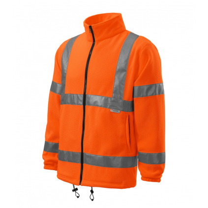 5V198 Fleece unisex HV Fleece Jacket fluorescenčná oranžová - 