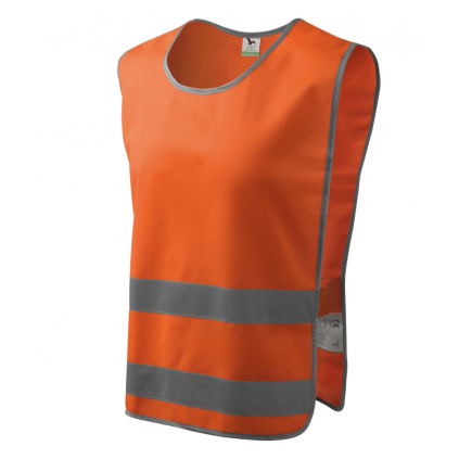 91098 Bezpečnostná vesta unisex Classic Safety Vest fluorescenčná oranžová - 
