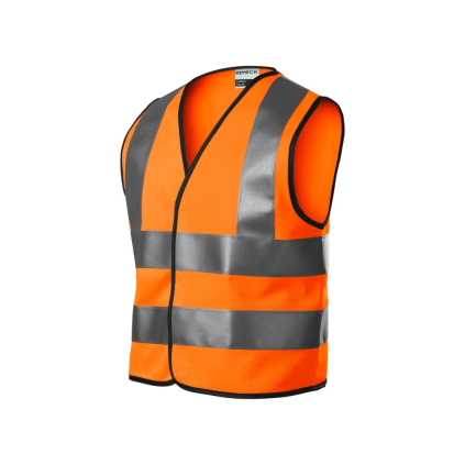 9V49831 Bezpečnostná vesta detská HV Bright fluorescenčná oranžová 8591729124570 - 