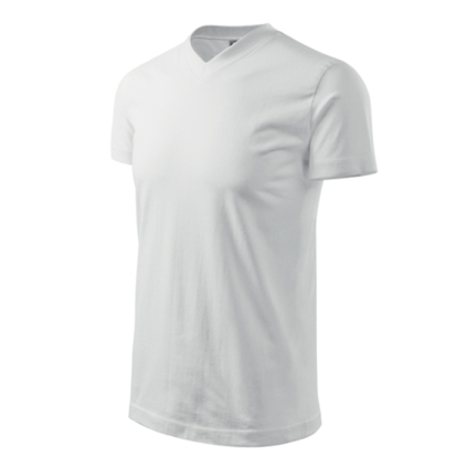 L1100 Tričko unisex Heavy V-neck biela - 