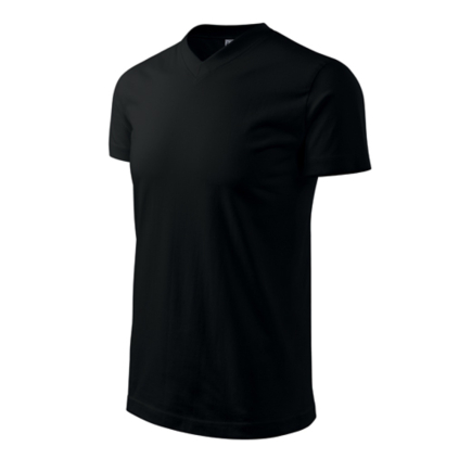 L1101 Tričko unisex Heavy V-neck čierna - 