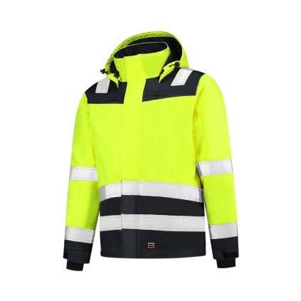 T5197 Pracovná bunda unisex Midi Parka High Vis Bicolor fluorescenčná žltá - 