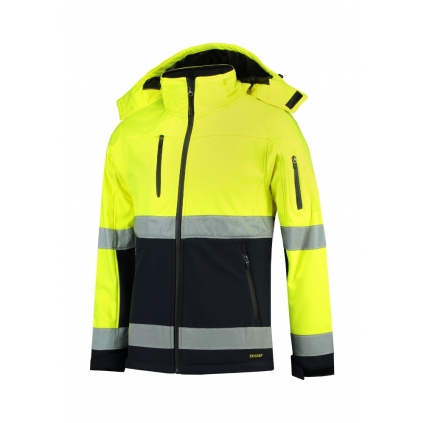 T5297 Softshellová bunda unisex Bi-color EN ISO 20471 Softshell fluorescenčná žltá - 
