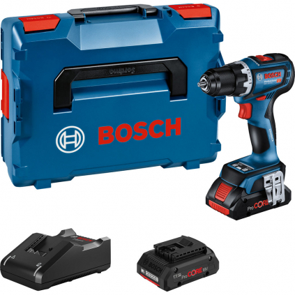 Bosch Akumulátorový vŕtací skrutkovač GSR 18V-90 C, L-Boxx, 2x aku ProCORE