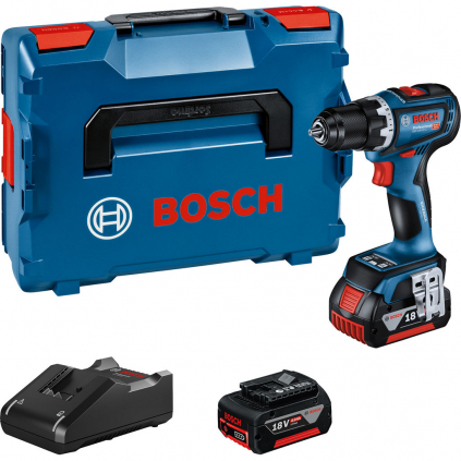 06019K6006 Bosch Akumulátorový vŕtací skrutkovač GSR 18V-90 C, L-Boxx, 2x aku 4059952617251 - 