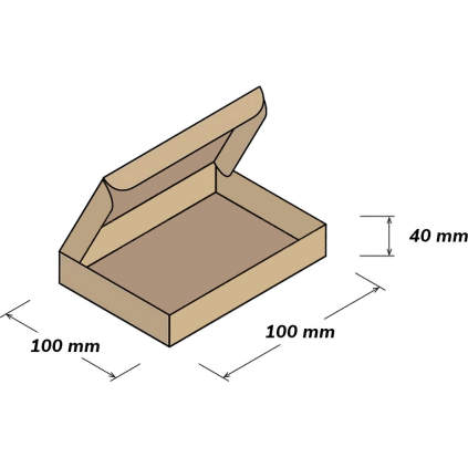 POKRA0211 Poštová kartónové krabica 100x100x40mm  - 