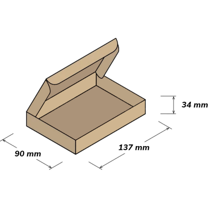 POKRA0213 Poštová kartónové krabica 137x90x34mm  - 