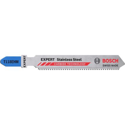 2608900562 Bosch Listy priamočiarej píly EXPERT ‘Stainless Steel’ T 118 EHM, 3 ks 4059952537863 - 1