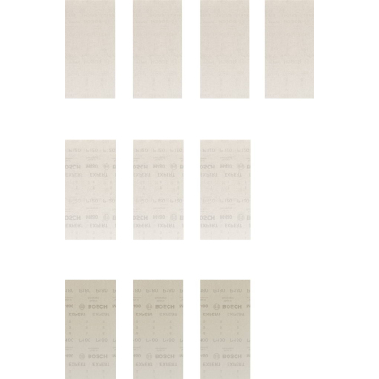 2608901207 Bosch Súprava brúsnych papierov EXPERT M480, 115 x 230 mm, zrnitosť 4x80, 3x120, 3x180 4059952568638 - 