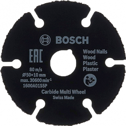 Bosch Viacúčelový kotúč Carbide Multi Wheel, pr. 50 mm  + DARČEK Delta Plus Zátky do uší 1 pár CONIC001