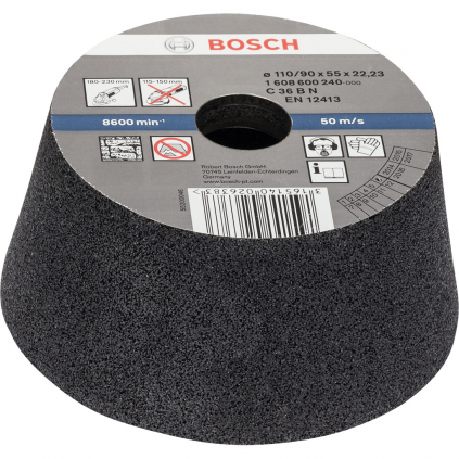 Bosch Kónická brúsna miska na kameň a betón, P 36  + DARČEK Delta Plus Zátky do uší 1 pár CONIC001
