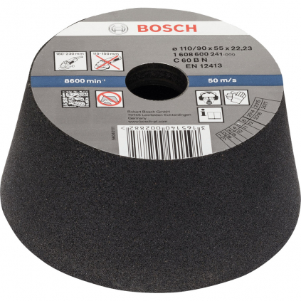 Bosch Kónická brúsna miska na kameň a betón, P 60  + DARČEK Delta Plus Zátky do uší 1 pár CONIC001