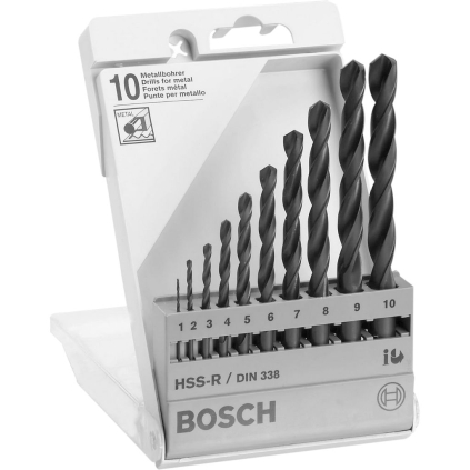 Bosch Vrtáky do karosérie HSS-R, 10-dielna súprava  + DARČEK Delta Plus Zátky do uší 1 pár CONIC001