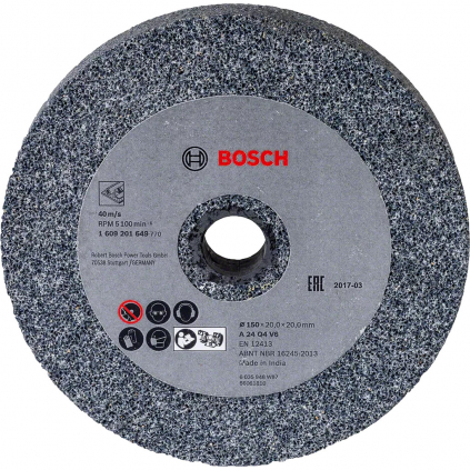 Bosch Brúsny kotúč kotúčové brúsky, korund, P 46, pr. 150 mm  + DARČEK Delta Plus Zátky do uší 1 pár CONIC001