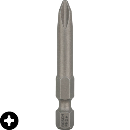 2607001528 Bosch Skrutkovací hrot Extra Hart PH2, L 49 mm, 3 ks 3165140300544 - 