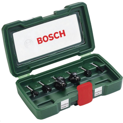 Bosch Set 6 ks fréz Promoline, 6 mm stopka