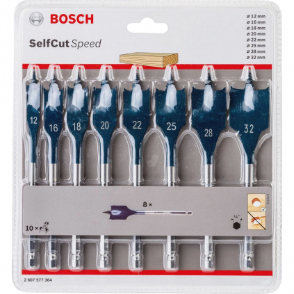 2607577364 Bosch Vrtáky Self Cut Speed, 10-dielna súprava 3165140919944 - 