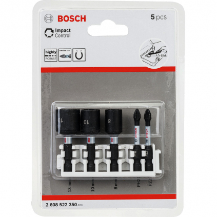 Bosch Skrutkovací hrot Impact Control PH/PZ a násuvné kľúče Pick and Click, L 50 mm  + DARČEK Delta Plus Zátky do uší 1 pár CONIC001
