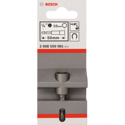 Bosch Násuvný kľúč stopka šesťhran, 10 mm, L 50 mm  + DARČEK Delta Plus Zátky do uší 1 pár CONIC001