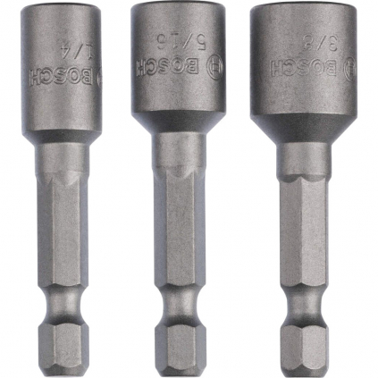 Bosch Násuvné kľúče 3-dielna súprava, pr. 1/4", 3/8", 5/16"  + DARČEK Delta Plus Zátky do uší 1 pár CONIC001