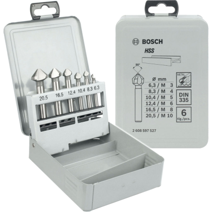 Bosch Kužeľové záhlbníky 6-dielna súprava  + DARČEK Delta Plus Zátky do uší 1 pár CONIC001
