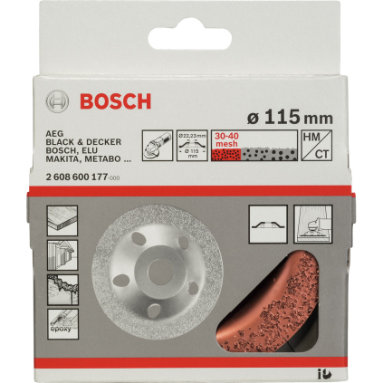 Bosch Miskovitý brúsny kotúč plochý, pr. 115 mm, jemný