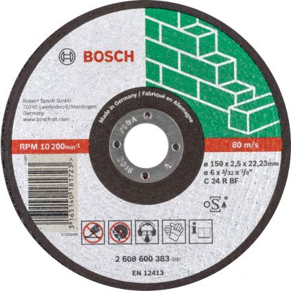Bosch Rezací kotúč Expert for Stone rovný, pr. 150 mm  + DARČEK Delta Plus Zátky do uší 1 pár CONIC001