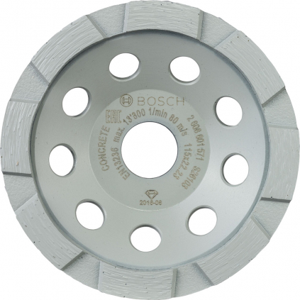 Bosch Diamantový miskovitý kotúč 115 mm Standard for Concrete  + DARČEK Delta Plus Zátky do uší 1 pár CONIC001