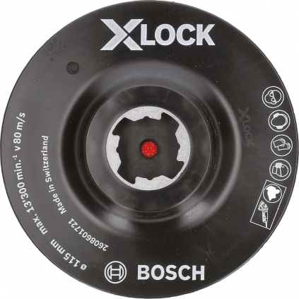 Bosch Tanier s velkronovou vrstvou X-LOCK na brúsne listy, 115 mm  + DARČEK Delta Plus Zátky do uší 1 pár CONIC001