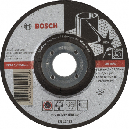 Bosch Obrusovací kotúč Expert for Inox, pr. 125 mm  + DARČEK Delta Plus Zátky do uší 1 pár CONIC001