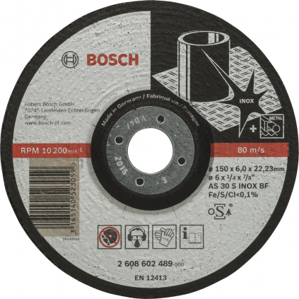 Bosch Obrusovací kotúč Expert for Inox, pr. 150 mm  + DARČEK Delta Plus Zátky do uší 1 pár CONIC001