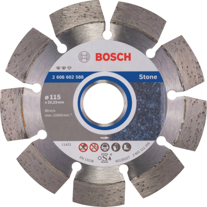 Bosch Diamantový kotúč 115 mm, Expert for Stone  + DARČEK Delta Plus Zátky do uší 1 pár CONIC001