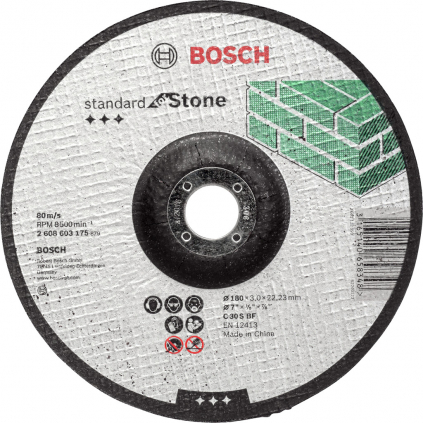Bosch Rezací kotúč Standard for Stone s prielisom, pr. 180 mm  + DARČEK Delta Plus Zátky do uší 1 pár CONIC001