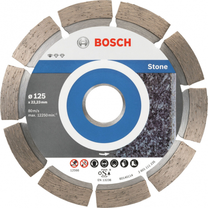 Bosch 10 ks balenie DIA kotúčov Standard for Stone, 125 mm  + DARČEK Delta Plus Zátky do uší 1 pár CONIC001