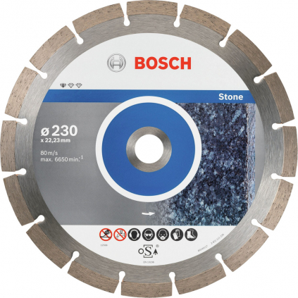 Bosch 10 ks balenie DIA kotúčov Standard for Stone, 230 mm  + DARČEK Delta Plus Zátky do uší 1 pár CONIC001