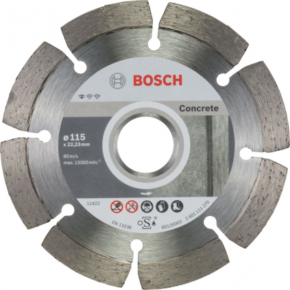 Bosch 10 ks balenie DIA kotúčov Standard for Concrete, 115 mm  + DARČEK Delta Plus Zátky do uší 1 pár CONIC001