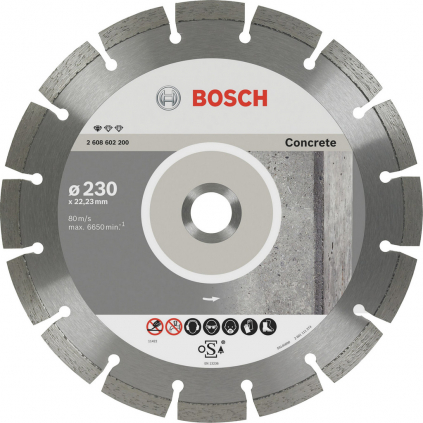 Bosch 10 ks balenie DIA kotúčov Standard for Concrete, 230 mm  + DARČEK Delta Plus Zátky do uší 1 pár CONIC001