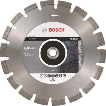 Bosch Diamantový kotúč 300 mm, Best for Asphalt, otvor 20 mm  + DARČEK Delta Plus Zátky do uší 1 pár CONIC001