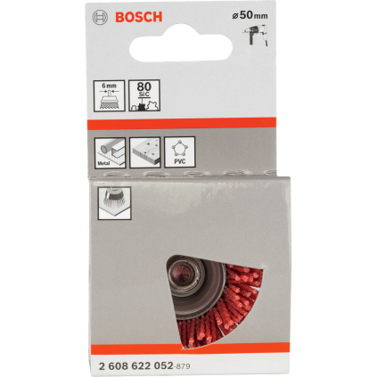 Bosch Miskovitá kefa pre vŕtačky nylonový drôt 50 mm hrúbka 1,1 mm  + DARČEK Delta Plus Zátky do uší 1 pár CONIC001