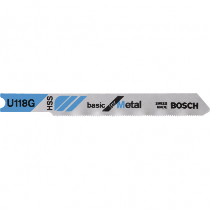 Bosch Pílové listy Basic for Metal U 118 G, 3 ks  + DARČEK Delta Plus Zátky do uší 1 pár CONIC001