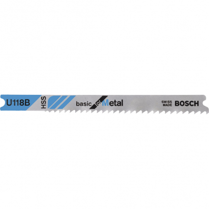 Bosch Pílové listy Basic for Metal U 118 B, 3 ks  + DARČEK Delta Plus Zátky do uší 1 pár CONIC001