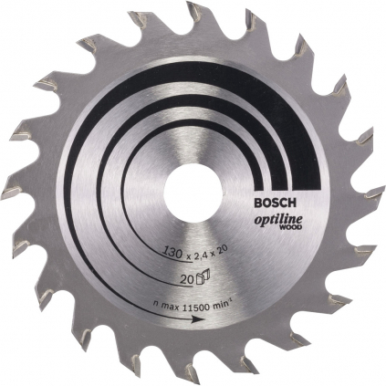 Bosch Pílový kotúč Optiline Wood, 130 mm, 20 zubov