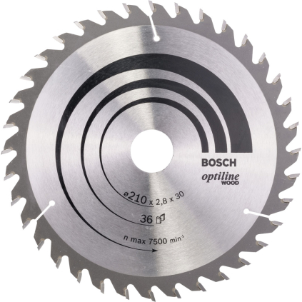 2608640622 Bosch Pílový kotúč Optiline Wood, 210 mm, 36 zubov 3165140194167 - 