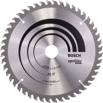 Bosch Pílový kotúč Optiline Wood, 235 mm, 48 zubov  + DARČEK Delta Plus Zátky do uší 1 pár CONIC001