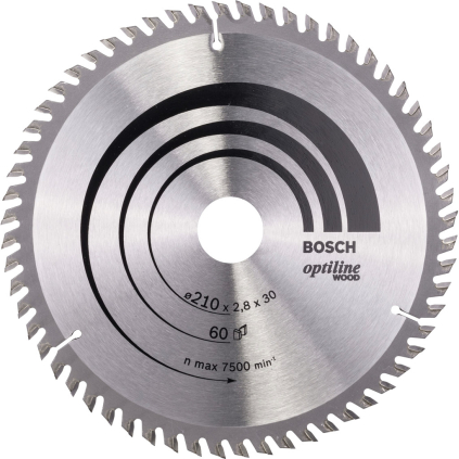 2608641190 Bosch Pílový kotúč Optiline Wood, 210 mm, 60 zubov 3165140373722 - 