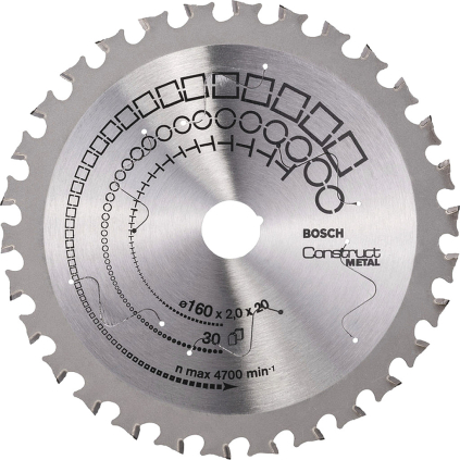 Bosch Pílový kotúč Construct Metal, pr. 160 mm, 30 zubov  + DARČEK Delta Plus Zátky do uší 1 pár CONIC001