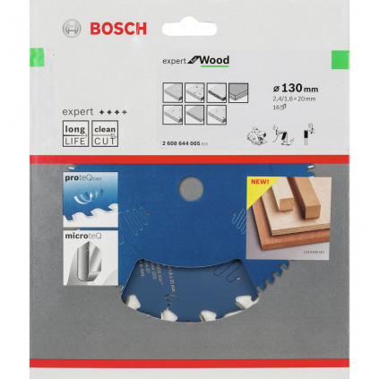Bosch Pílový kotúč Expert for Wood, pr. 130 mm, 16 zubov  + DARČEK Delta Plus Zátky do uší 1 pár CONIC001